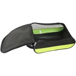 Unisex Stiefeltasche für Fußballschuhe und Golfschuhe, leichte Netz-Sporttaschen mit Reißverschluss für Rugby-Aufbewahrung, Reisen, Kinder und Erwachsene, Schwarz & Limettengrün, 33 x 22 x 13 cm, von Laurel & Mason