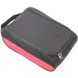 Unisex Stiefeltasche für Fußballschuhe und Golfschuhe, leichte Netz-Sporttaschen mit Reißverschluss für Rugby-Aufbewahrung, Reisen, Kinder und Erwachsene, schwarz / rot, 33 x 22 x 13 cm, Stiefeltasche von Laurel & Mason