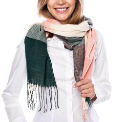 LavaPop karierter Schal für Damen, ultraweicher und warmer Schal mit langen Streifen, stilvolles Modeaccessoire für alle Jahreszeiten von LavaPop