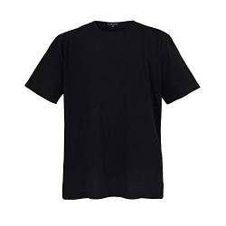 Lavecchia Herren Uni T-Shirt Übergrössen 100% Baumwolle 3XL-8XL Größe 5XL, Farbe Schwarz von Lavecchia