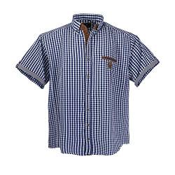 Lavecchia Übergrößen Hemd Herren Kurzarm Kurzarmhemd Freizeit 1129 (Blau-Weiß, 5XL) von Lavecchia