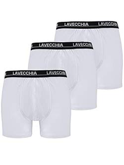 Lavecchia Übergrößen Herren Boxershort 3er Pack 4XL-8XL Unterwäsche Unterhosen FL-1020 (5XL, Weiß) von Lavecchia
