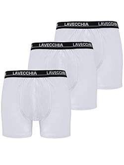 Lavecchia Übergrößen Herren Boxershort 3er Pack 4XL-8XL Unterwäsche Unterhosen FL-1020 (7XL, Weiß) von Lavecchia