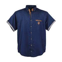 Lavecchia Übergrößen Herren Kurzarmhemd Freizeit Hemd 1128 (Navy, 4XL) von Lavecchia