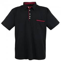Lavecchia Übergrössen ! Hippes Polo-Shirt Kurzarm Schwarz 6XL von Lavecchia