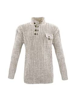 Lavecchia Übergrößen Pullover Strickpullover Herren Pulli Winter LV-406 (Ecru-Beige, 5XL) von Lavecchia