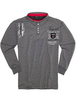 Lavecchia Übergrößen Sweatshirt Herren Langarmshirt Langarm Polo Shirt Poloshirt LV-2025 (Anthrazit, 5XL) von Lavecchia