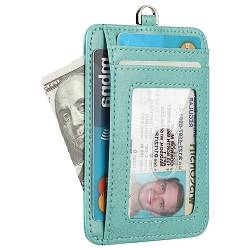Lavemi Mini Kleine kompakte Leder Damen Geldbörsen Kreditkartenetui mit Kettenhalter, 1-Tiffany-Blau, Einheitsgröße von Lavemi