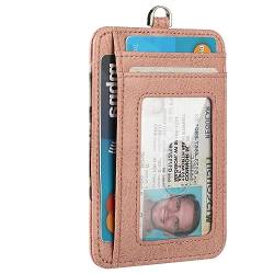 Lavemi Mini Kleine kompakte Leder Damen Geldbörsen Kreditkartenetui mit Kettenhalter, 1-dunkelrosa, Einheitsgröße, Kompakt von Lavemi
