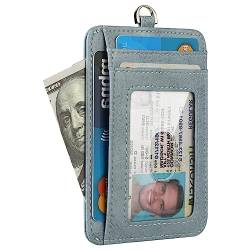 Lavemi Mini Kleine kompakte Leder Damen Geldbörsen Kreditkartenetui mit Kettenhalter, 1-hellblau, Einheitsgröße von Lavemi