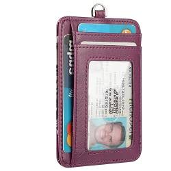 Lavemi Mini Kleine kompakte Leder Damen Geldbörsen Kreditkartenetui mit Kettenhalter, 1-lila, Einheitsgröße von Lavemi