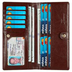 Lavemi Ultra Slim Thin Leather RFID Blocking Bifold Credit Card Holder Wallets for Women, 1-gewachster Kaffee, Einheitsgröße von Lavemi