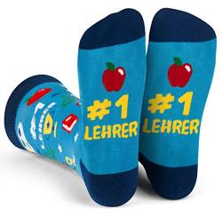 #1 Lehrer Socken für Männer und Frauen - Lustige Geschenke für Schullehrer von Lavley