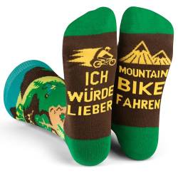 Ich Würde Lieber Mountainbike Fahren Socken Geschenke für Männer und Frauen von Lavley