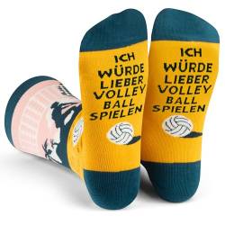 Ich Würde Lieber Volleyball Spielen Socken Geschenke für Männer und Frauen von Lavley