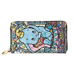 Lawenp Brieftasche für Dumbo Mikrofaser-Leder Lange Brieftasche Reißverschluss Kartensteckplatz Brieftasche für Männer und Frauen von Lawenp