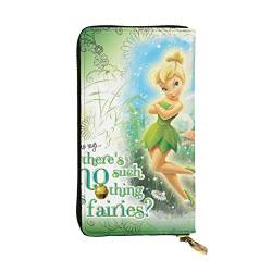 Lawenp Brieftasche für Tinker Bell Mikrofaser-Leder Lange Brieftasche Reißverschluss Kartenschlitz Brieftasche für Männer und Frauen von Lawenp