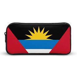 Lawenp Federmäppchen mit Flagge von Antigua und Barbuda, tragbar, großes Fassungsvermögen, Stiftetui, Schreibwaren-Organizer, Make-up-Tasche mit Reißverschluss von Lawenp