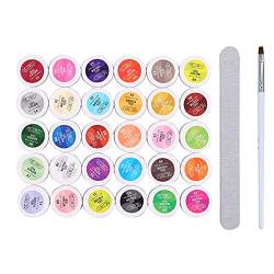 Layhou 5ml 30 Farben Frauen Kleber Nagel UV/Led Lampe Nagellack Werkzeug Kit von Layhou