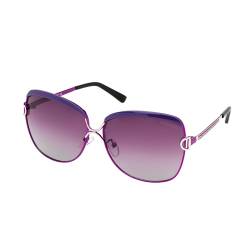 Layoners Juni Sonnenbrille, Damen-Sonnenbrille, Polarisiert, Anti-Glare, UV400 Schutz, Gleichmäßig Getönte Gläser, Übergröße (Lila) von Layoners