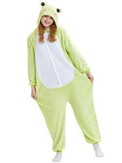 LazLake Kostüm Pyjama Damen Winter Karnevalumzüge Schalfanzug Jumpsuit Cosplay Anzug Overall für Fasching Karneval Theater Halloween Pyjama-Party M-LDE SHL8-Light Qingwa-L von LazLake