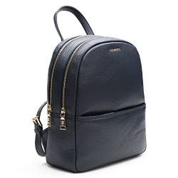 Lazarotti Bologna Leder Rucksack Damen | 2 Fächer & verstellbare Schultergurte | großer Cityrucksack 26 cm von Lazarotti