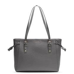 Lazarotti Bologna Leder Shopper Tasche Damen | Tote Bag mit seitlichen Kordelzügen | XL Schultertasche 36 cm von Lazarotti