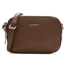 Lazarotti Bologna Leder Umhängetasche Damen | längenverstellbarer Schultergurt | mittelgroße Crossbody Bag 19 cm von Lazarotti