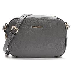 Lazarotti Bologna Leder Umhängetasche Damen | längenverstellbarer Schultergurt | mittelgroße Crossbody Bag 19 cm von Lazarotti