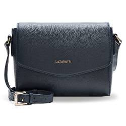 Lazarotti Bologna Leder Umhängetasche Damen | verstellbarer Schultergurt | mittelgroße Crossbody Bag | Schultertasche 22 cm von Lazarotti