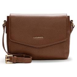 Lazarotti Bologna Leder Umhängetasche Damen | verstellbarer Schultergurt | mittelgroße Crossbody Bag | Schultertasche 22 cm von Lazarotti