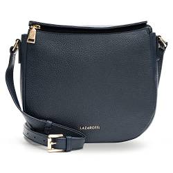 Lazarotti Bologna Leder Umhängetasche Damen | verstellbarer Schultergurt | mittelgroße Crossbody Bag | Schultertasche 25 cm von Lazarotti