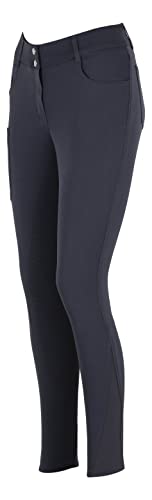 Lazura - Damen Reithose Pia | Vollbesatz aus Silikon | Reiterhose mit seitlicher Handytasche & 4 Einschubtaschen | dunkelgraue Vollbesatzreithose | Reitbekleidung in Größe 44 von Lazura