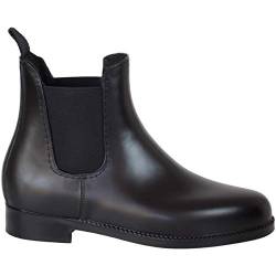 Lazura - Jodhpur Winter Reitstiefeletten Basic | Kinder, Herren & Damen Stiefeletten | mit Teddyplüschfutter & Pull-On | schwarze Chelsea Boots aus Kunstleder | Reitschuhe in Größe 40 von Lazura