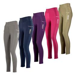 Lazura - Reitleggings für Damen Fenja | Vollbesatz aus Silikon | Reithose mit 2 seitlichen Handytaschen | Vollbesatzreithose in Mauve | Reitbekleidung in Größe 36/38 von Lazura