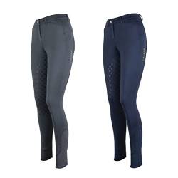 Lazura - Winter Damen Reithose Silikon Vollbesatz Greta Graphite 36 von Lazura