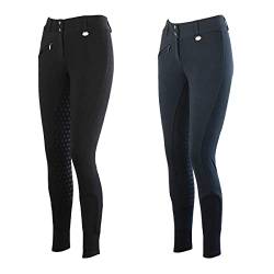 Lazura - Winter Reithose für Damen Comfort | mit Silikon Vollbesatz, High Waist & Fronttasche | warme Damen Reitleggings in Nachtblau | Damen Reitbekleidung in Größe 44 von Lazura