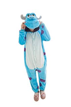 Lazutom Tier Cosplay Kostüme Onesies Pyjama Halloween Party Unisex-Adult Onepiece Nachtwäsche Weihnachten (M fit for Height 156-164CM (61"-64.5"), Sully) von Lazutom