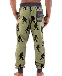 Lazy One Herren Jogger Sweatpants Gemütlich Warm Taschen, Bigfoot Herren Jogger, Klein von Lazy One