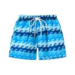 Lazz1on Badehose Jungen Sommer Badeshorts Verstellbare Taille Schwimmshorts Schnelltrocknend Urlaub Shorts für Pool und Meer von Lazz1on