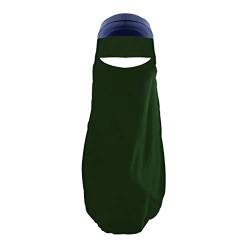 Lazzboy Frauen Indien Hut Muslim Rüschen Krebs Chemo Beanie Wrap Cap Schal Schal Niqab Dreilagig - Hijab Gesichtsschleier Islamische Gebetskleidung(Grün) von Lazzboy