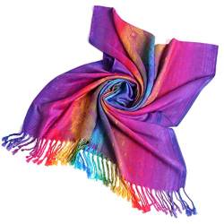 Lazzboy Frauen Lady Fashion Folk-custom Retro Quaste Schal Wrap Travel Schals Damen Pashmina Stola Für Schultertuch Eleganter Mit Floralem Muster In Vielen Farben(D) von Lazzboy