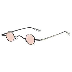 Lazzboy Sonnenbrille Runde Polarisierte Schutz Form Mann Frauen Hip Hop Brillen Shades Vintage Retro(Rosa) von Lazzboy