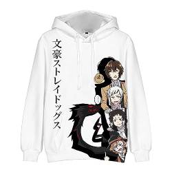 Dazai Osamu/Nakahara Chuuya Anime Hoodie Bungo Stray Dogs Anime Cosplay Kostüm Cartoon Hoodie Sweatshirt Streetwear Pullover Casual Kapuzenpullover Herren und Damen von Ldruieu