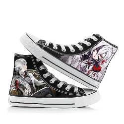 Ldruieu Focalors Anime High-Top Canvas Sneaker Fatui/Arlecchino 3D Druck Freizeitschuhe Anime Segeltuchschuhe für Damen und Herren Sportschuhe von Ldruieu