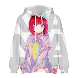 Oshi no Ko Anime Hoodie Hoshino Akuamarin/Arima kana/Hoshino Ai Anime Pullover Cartoon Hoodie Damen Sweatshirt Streetwear Casual Kapuzenpullover Herren von Ldruieu