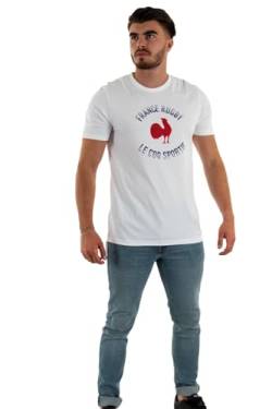 Le Coq Sportif Herren FFR FANWEAR Tee SS N°1 M New Optical WHI Kurzarm Shirt, White, XXL von Le Coq Sportif