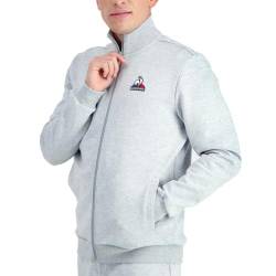 Le Coq Sportif Unisex ESS Fz Sweatshirt, Nr. 4 M, hellgrau meliert Trainingsjacke, X-Large von Le Coq Sportif