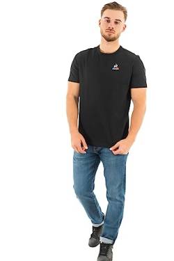 Le Coq Sportif Unisex ESS Tee Ss Nr. 4 M Black T-Shirt, Schwarz, L von Le Coq Sportif