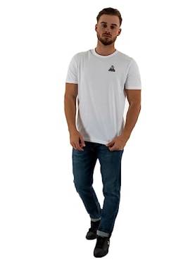 Le Coq Sportif Unisex ESS Tee Ss Nr. 4 M New Optical White T-Shirt, weiß, M von Le Coq Sportif